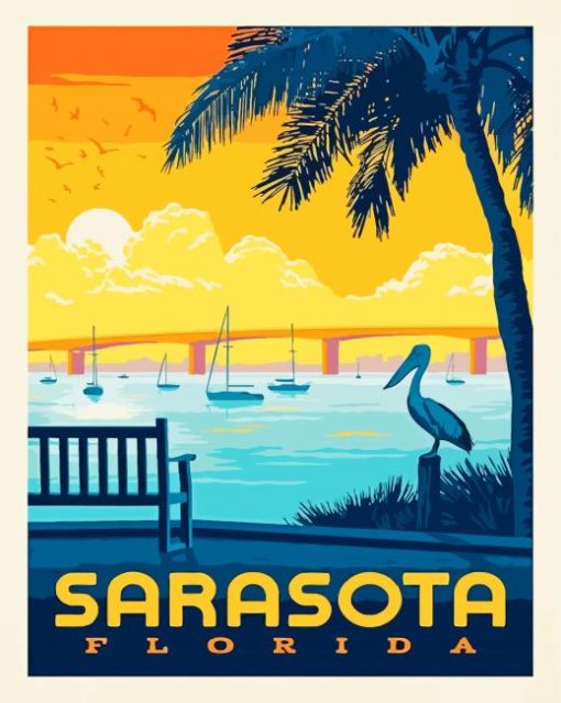 Sarasota Florida Poster paint by numbers