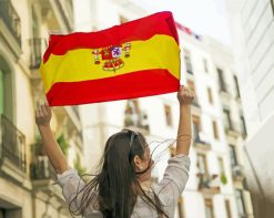 Spanish Girl And Flag paint by numbers