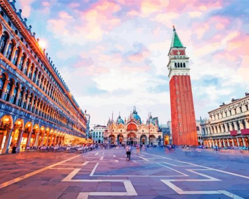 St Marks Square Italy paint by number