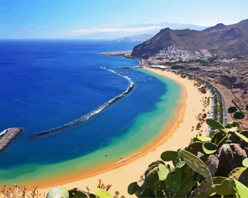 Tenerife Beach paint by numbers