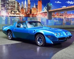 The 1979 Blue Pontiac Firebird paint by numbers