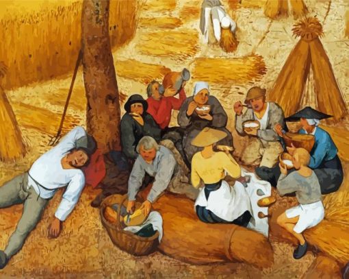 The Harvester By Pieter Bruegel paint by numbers