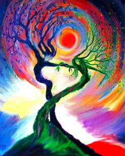 Twin Tree Art paint by numbers