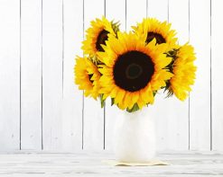 Wonderful Sunflowers Vase paint by numbers