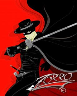 Zorro Movie paint by numbers