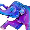 Aesthetic Purple Elephant paint by numbers