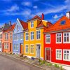 Bergen Colorful Houses paint by numbers