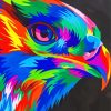 Colorful Eagle Abstract paint by numbers