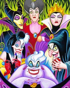 Female Disney Villains paint by numbers