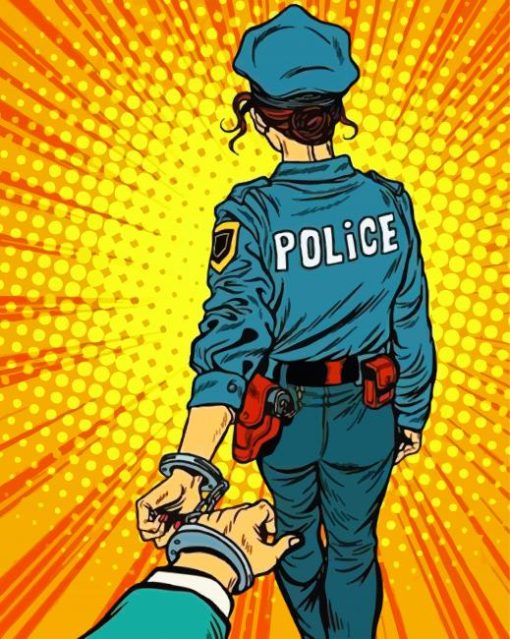 Police Woman Pop Art paint by numbersa