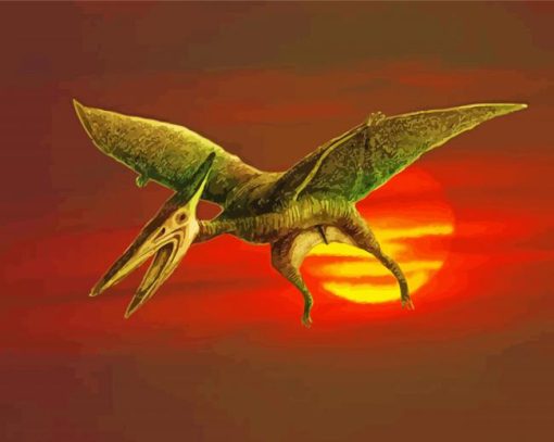 Pterodactyl Dinosaur Bird paint by numbers