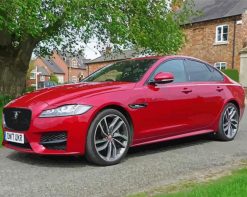 Red Jaguar XF Car paint by number