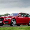 Red Jaguar XF Sport Car paint by number