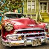 Red Old Mercury Convertible paint by numbers