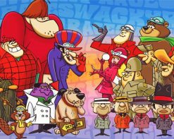 Wacky Races Characters paint by numbers