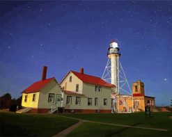 Whitefish Lighthouse paint by numbers