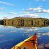 Yellow Canoe By Lake paint by numbers