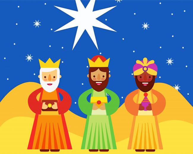 Three King paint by numbers