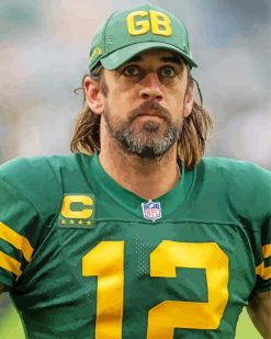 Aaron Rodgers paint by numbers