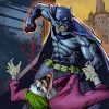 Batman And Joker Battle Art paint by number