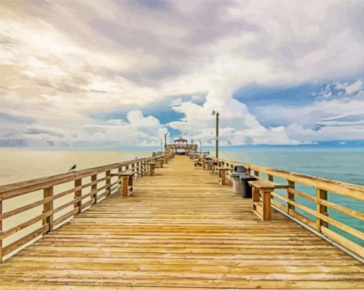 Boardwalk Myrtle Beach Pier paint by numbers