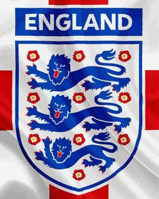 England Football Logo paint by numbers