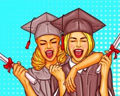 Graduating Girls paint by number