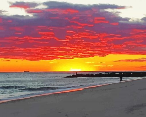 Jones Beach At Sunset paint by numbers