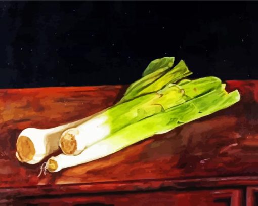 Leek Onion Art paint by numbers