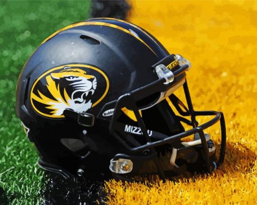 Mizzou Helmet paint by number