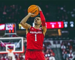 Nebraska Cornhuskers Basketball Player paint by numbers