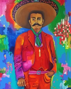 Pancho Villa In Hat paint by numbers