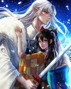 Rin And Sesshomaru Anime paint by number