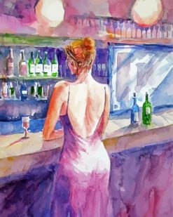 Woman At The Bar Art paint by numbers