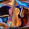 Abstract Faces Violin paint by number