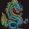 Japanese Dragon Illustration paint by numbers