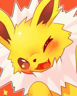 Cute Jolteon paint by numbers