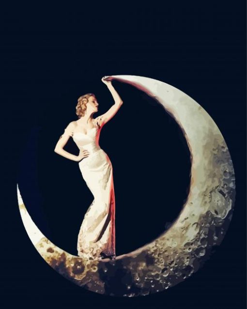 Deco Moon Lady paint by numbers