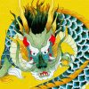 Japanese Dragon illustration paint by numbers