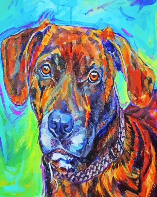 Plott Hound Dog Art paint by numbers