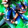 Pokemon Ash And Greninja paint by number