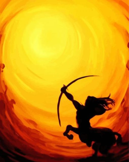 Sagittarius Silhouette paint by numbers