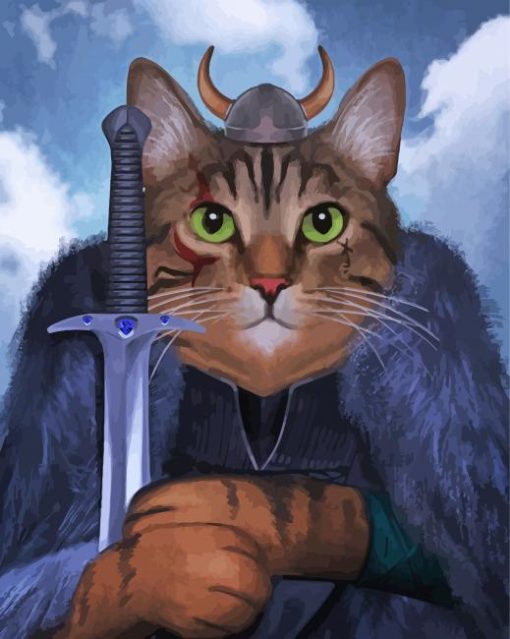 Viking Cat paint by numbers