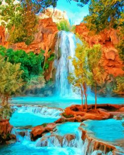 Havasu Falls Illustration paint by numbers