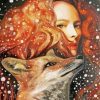 Woman And Fox paint by numbers