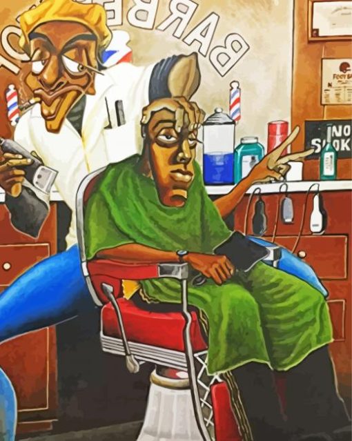 Barbershop Art paint by numbers