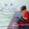 Boy Fishing paint by numbers