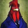 Rooster In A Suit paint by numbers