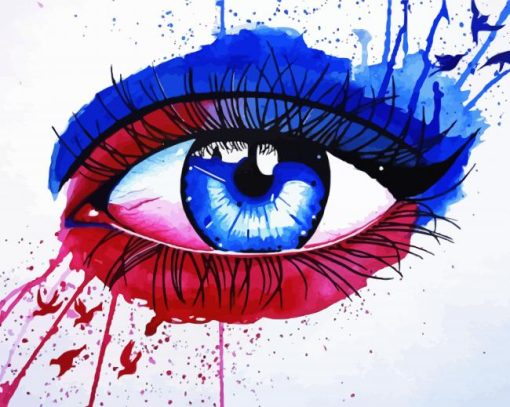 Aesthetic Splash Eye paint by numbers