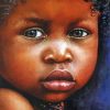 Aesthetic Black Little Girl Close Up paint by numbers